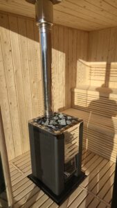 Sleek heater installation, sauna installation Johannesburg.