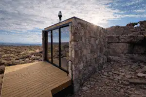 Outdoor glass sauna setup for sauna installation Johannesburg.
