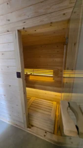 Modern residential steam room built in Johannesburg.