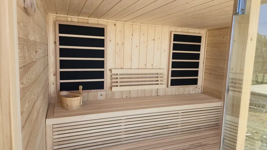 Clean wooden interior for sauna installation Johannesburg.
