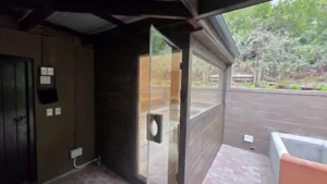 Custom built stunning sauna structure in Johannesburg.